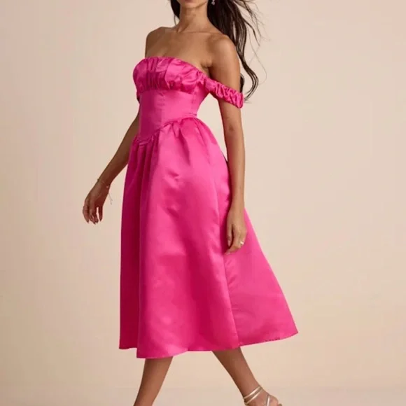 Lulu's Vibrant Pink Backless Dress - Picture 4 of 9